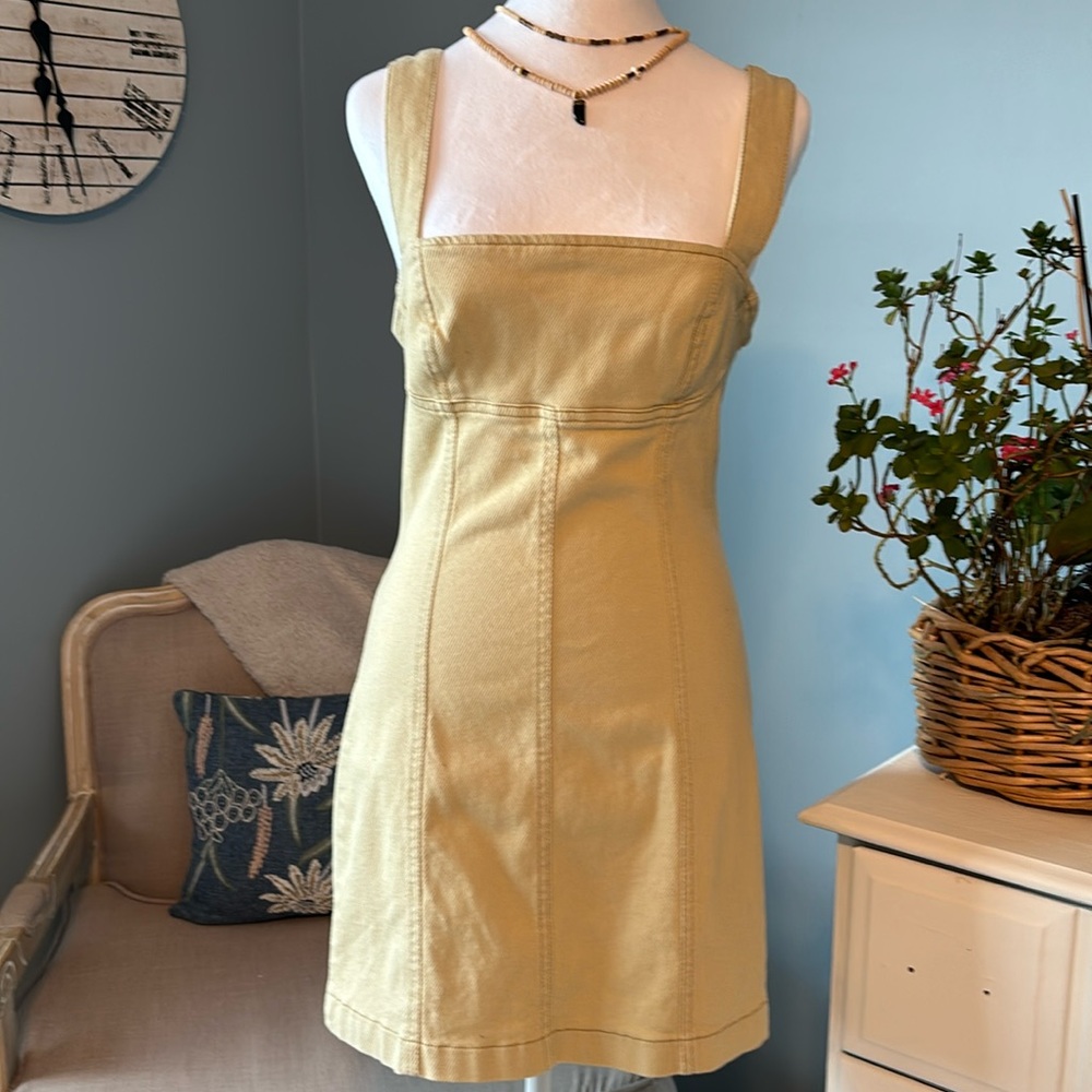 Urban outfitters khaki cotton dress.